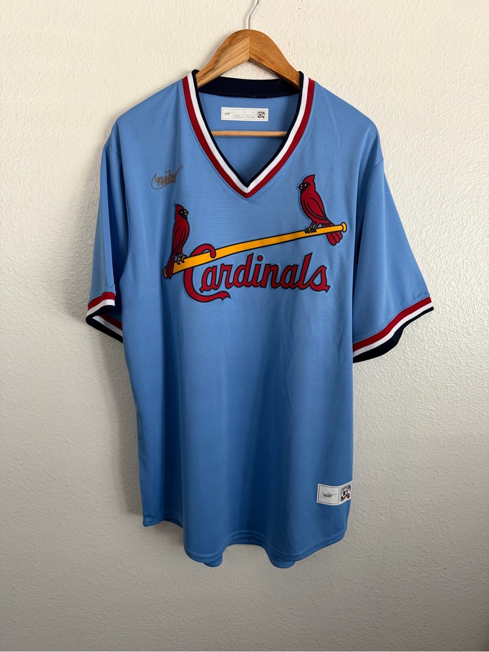 Nike St. Louis Cardinals MLB Cooperstown Baseball Jersey Smith Pujols Size Large